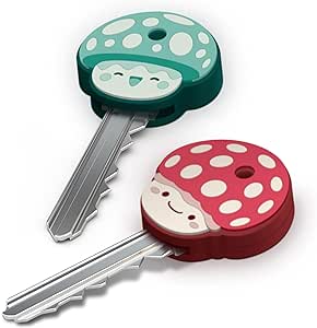 Genuine Fred, KEYED UP, Mushroom Key Caps, Set of 2, Multicolor