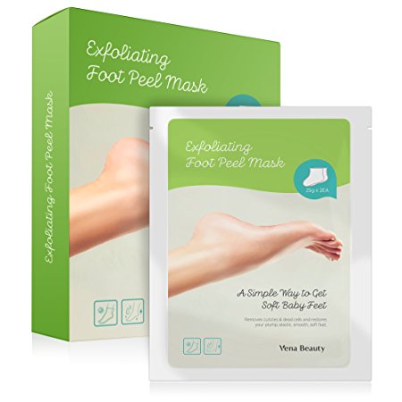 Exfoliating Foot Peel Mask,,Exfoliating Calluses and Dead Skin Remover,Get Soft Baby foot in 1-2 Weeks  by Vena Beauty 1 pair
