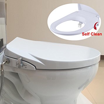 Hibbent Elongated Bidet Seat - No Electricity Bidet Toilet Seat with Sleek Design - Self Cleaning Separately(SC206)