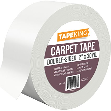Tape King Heavy Duty Double Sided Tape - 1.5 Inch x 15 Yards White