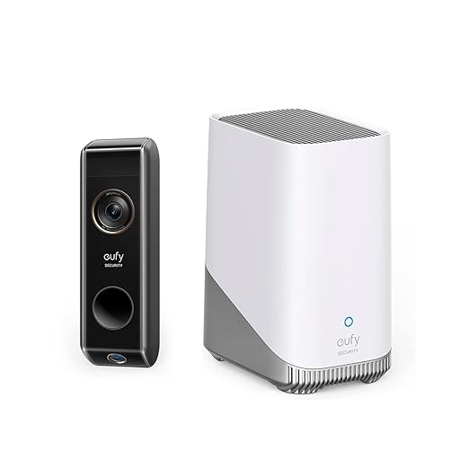 eufy Security Video Doorbell S330, Battery-Powered, Dual Camera, 2K with HDR, Dual Motion Detection, Add-on S380 HomeBase (HomeBase 3) Local Expandable Storage up to 16TB