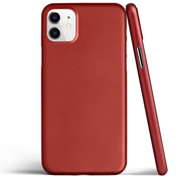 totallee Thin iPhone 11 Case, Thinnest Cover Ultra Slim Minimal - for Apple iPhone 11 (2019) (Red)