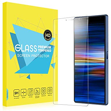 MoKo Compatible with Sony Xperia 10 Plus Screen Protector, [Case Friendly] 9H Hardness Ultra Clear Tempered Glass Film for Sony Xperia 10 Plus Screen Protector 6.5 inch 2019 - Clear