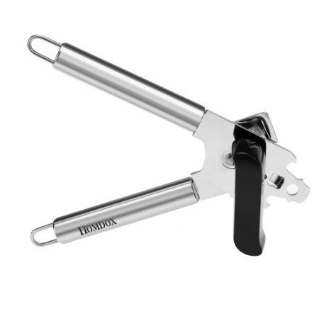 Homdox® Stainless Steel Manual Can Opener, Smooth Edge No Sharp Cuts
