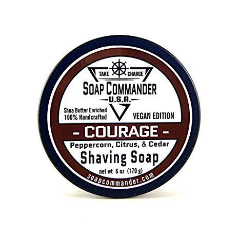 Soap Commander Vegan Shave Soap (Courage - Peppercorn, Citrus, and Cedar)