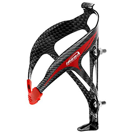 Ibera Extra Lightweight Alloy Bottle Cage, 29gm, Carbon Pattern