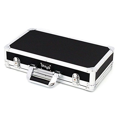 Stagg UPC-424 Guitar Effect Pedals Case with High Density Foam Padded Interior - Black