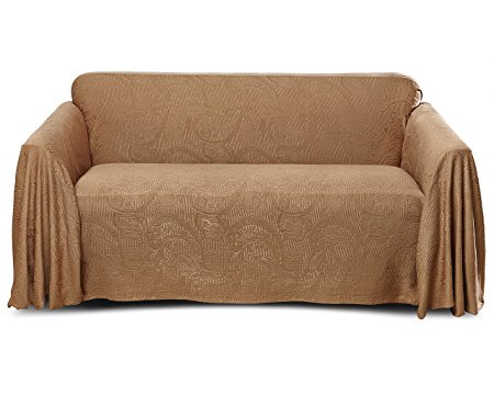 Stylemaster Alexandria Matelasse Large Sofa Furniture Throw, Mocha