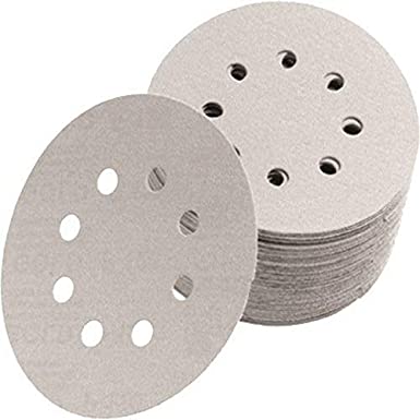 Norton 04033 5-Inch 5 and 8 Hole P80 3X Hook and Loop Discs, 50-Pack