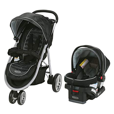 Graco Aire3 Travel System | Includes The Lightweight Aire3 Stroller and SnugRide SnugLock 30 Infant Car Seat, Gotham