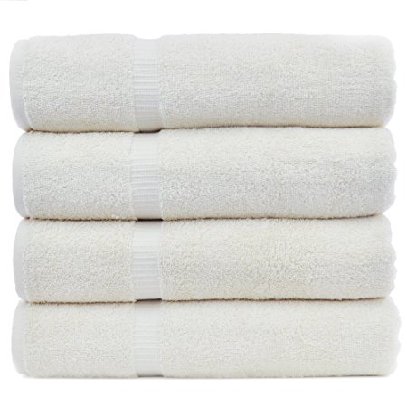 Chakir Turkish Linens Turkish Cotton Luxury Hotel & Spa Bath Towel, Bath Towel - Set of 4, Beige
