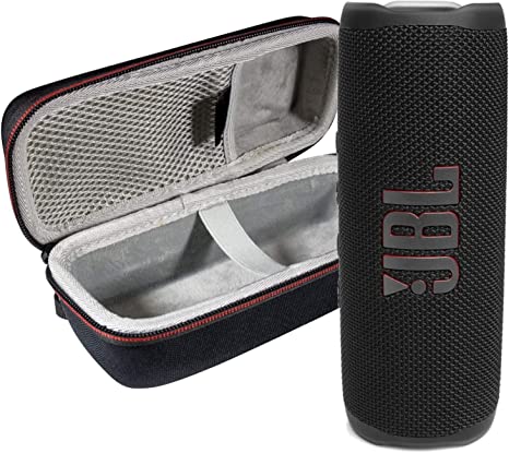 JBL Flip 6 Waterproof Portable Wireless Bluetooth Speaker Bundle with Hardshell Protective Case (Black)