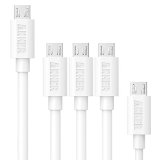 Anker 5-Pack Premium Micro USB Cables in Assorted Lengths 3ft 6ft 1ft High Speed USB 20 A Male to Micro B Sync and Charge Cables White