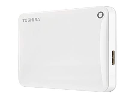 Toshiba Canvio Connect II 1TB Portable External Hard Drive 2.5 Inch USB 3.0 - White - HDTC810EW3AA