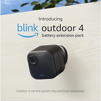 Introducing Blink Outdoor 4 Battery Extension Pack — Accessory for Outdoor 4 smart security camera, 4-year battery life, set up in minutes, batteries included