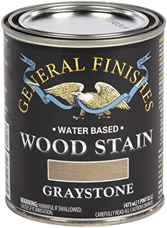 General Finishes Water Based Wood Stain, 1 Pint, Graystone