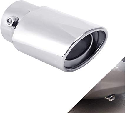 Dsycar Universal Stainless Steel Car Exhaust Tail Muffler Tip Pipes- Fit Pipes Diameter 1.5 to 2.3 in (Silver)