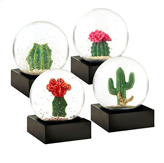 Cactus Set of 4 Miniature Cool Snow Globes by CoolSnowGlobes®