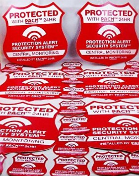 6 Security System Yard Signs and 18 Security System Decals