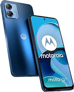 Motorola Moto g14 Smartphone, 8/256, Pantalla 6.5" Full HD , Sistema de Cámara de 50MP, Audio Dolby Atmos, Android 13, Batería de 5000 Mah, Procesador Octa-Core, Dual-SIM, Azul (Versión ES/PT)