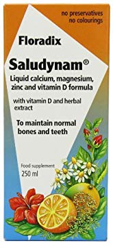 Floradix Saludynam Liquid Calcium/ Magnesium/ Zinc and Vitamin D Formula 250ml by Floradix