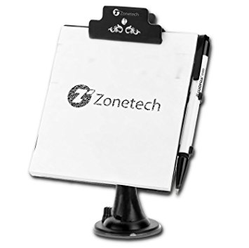 Zone Tech Multifunctional Car Memo Pad Holder - Premium Quality Car Dashboard Pen and Notebook