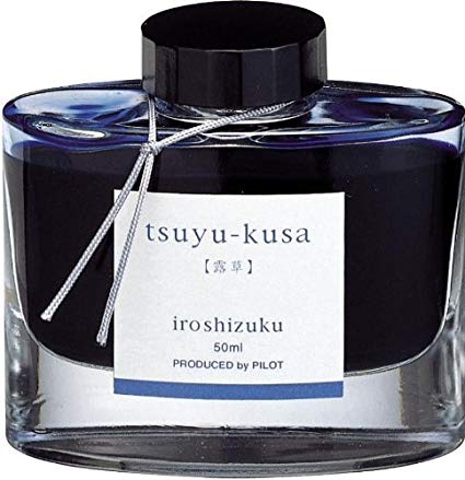 Pilot Iroshizuku Bottled Fountain Pen Ink, Tsuyu-Kusa, Asiatic Dayflower, Blue (69204)