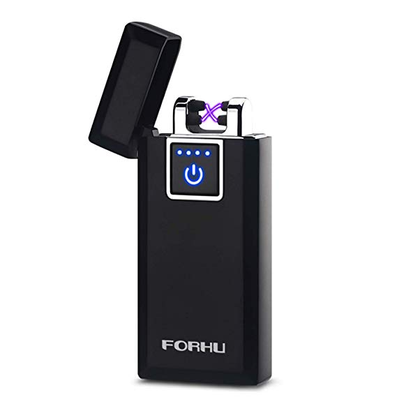 Battery Status Indicator Electric Lighter USB Rechargeable Flameless Windproof Electronic Pulse Cigarette Lighter
