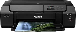 Canon PIXMA PRO-200 Wireless Professional Color Photo Printer, Prints up to 13"X 19", 3.0" Color LCD Screen, & Layout Software and Mobile Device Printing, Black