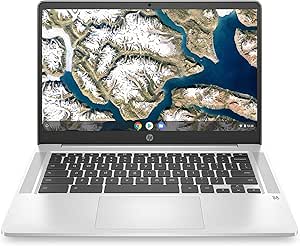 HP 2020 Flagship 14 Chromebook Laptop Computer 14" HD SVA Anti-Glare Display Intel Celeron N5000 Processor 4GB DDR4 64GB eMMC Backlit WiFi Webcam Chrome OS