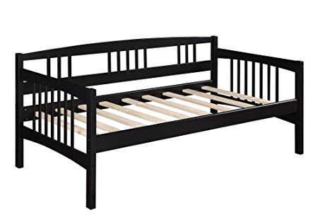 Dorel Living Kayden Daybed Solid Wood, Twin, Black