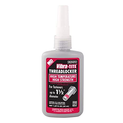 Vibra-TITE - 13750 137 Permanent High Temperature and High Strength Anaerobic Threadlocker, 50 ml Bottle, Red