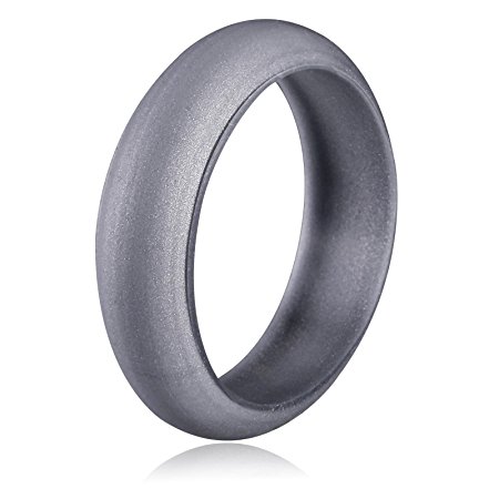 AMDXD Silicone Glitter Wedding Ring for Women by, Durable Band for Active Lifestyle,6mm Width Size 5-9