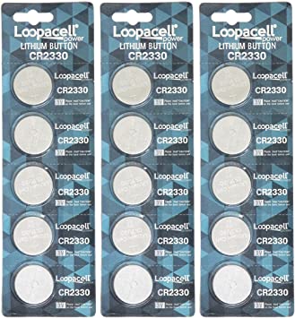 15 Genuine Loopacell CR2330 3v Lithium 2330 Coin Batteries Freshly Packed by Loopacell
