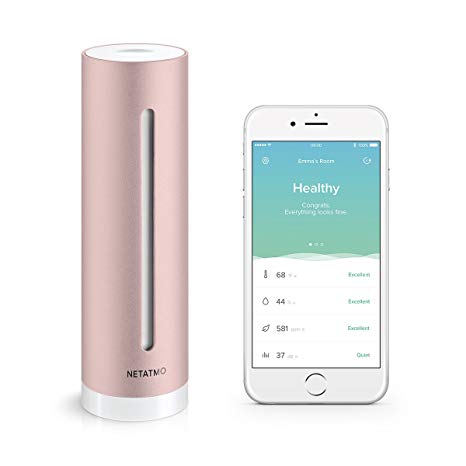 Netatmo Smart Indoor Air Quality Monitor (temperature, humidity, noise and CO2 sensors)