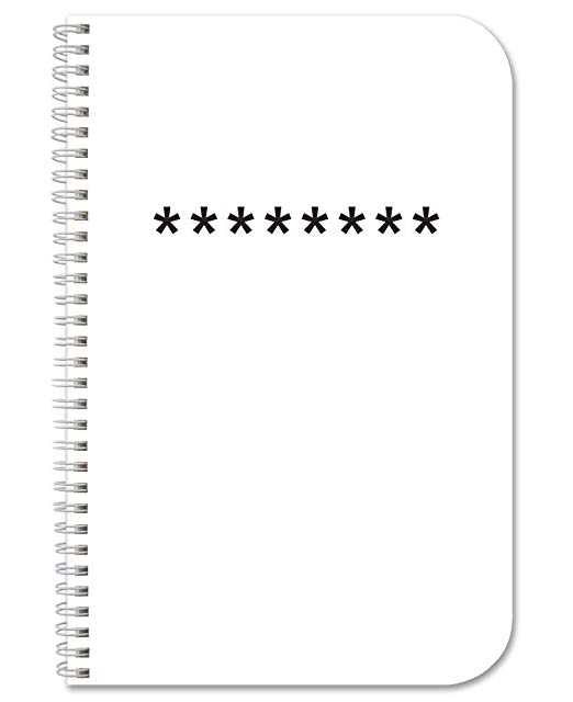 BookFactory Password Book/Password Organizer/Password Keeper/Password Journal, 120 Pages - 3.5" x 5.25", Durable Thick Translucent Cover, Wire-O (LOG-120-M3CW-PP-(PasswordLog))