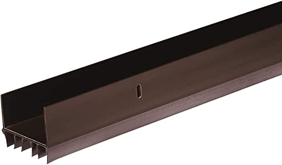 Set of 4 Frost King B79/36H Vinyl Slide-On Door Bottom for Metal and Wood Doors, 1-3/4 x 36", Brown