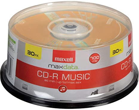 Maxell 30-Pack Music 80x / 700MB CDR Media for Audio 625335