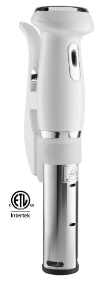 Gourmia GSV-130W Digital Sous Vide Pod Immersion Circulator Precision Cooker, 1200W, White