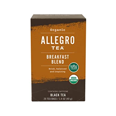 Allegro Tea, Organic Breakfast Blend Tea Bags, 20 ct