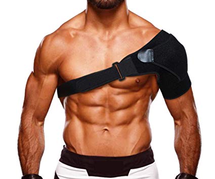 Shoulder Brace for Women and Men Shoulder Stability Support with Pressure Pad for Torn Rotator Cuff Shoulder Pain Injury Relief (Black)