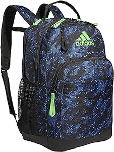 adidas Adaptive Backpack, Galaxy Camo Dark Blue/Lucid Lime Green, One Size