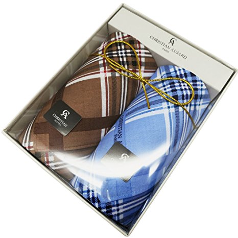 Leevo Handkerchief Men Assorted Woven Cotton 100% Hankies Fashion Gift Box Bulk