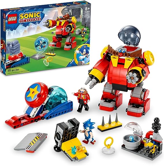 LEGO Sonic The Hedgehog Sonic vs. Dr. Eggman’s Death Egg Robot 76993 Sonic Toy Building Set for 8 Year Old Gamers, with 6 Sonic Figures for Creative Role Play, Great Gift for Christmas for Sonic Fans