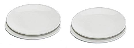 Nordic Ware Microwave Everyday Dinner Plates, Set of 4, white, 10 Inch