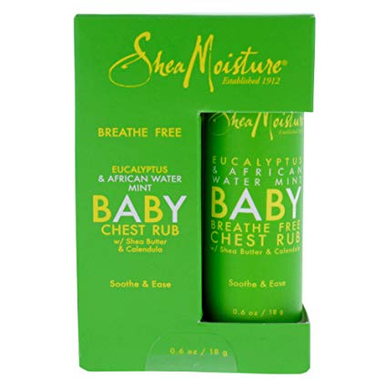 Shea Moisture Eucalyptus & African Water Mint Baby Chest Rub Ointment for Unisex, 0.6 Ounce