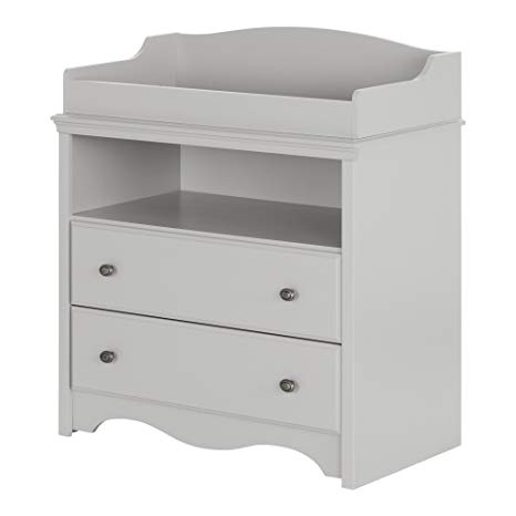 South Shore Angel Changing Table with Drawers, Soft Gray