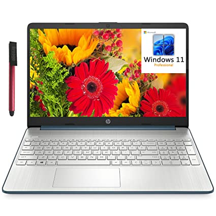 [Windows 11 Pro] 2022 HP 15 15.6" FHD Business Laptop, Hexa-Core AMD Ryzen 5 5500U (Beat i5-1135G7), 16GB DDR4 RAM, 1TB PCIe SSD, 802.11AC WiFi, BTWebcam, Type-C, Spruce Blue, broag 64GB Flash Drive