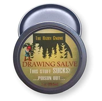 The Hairy Gnome Drawing Salve, This Stuff Sucks! Poison Out. Handmade with Organic Ingredients, 1 oz. Old Timey Plantain and Pine Tar Recipe for Infections, Splinters, and Boils. (3) (2)