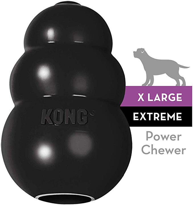 KONG Extreme - Durable Rubber Chew Toy for Power Chewers, Black - For Extra Large Dogs